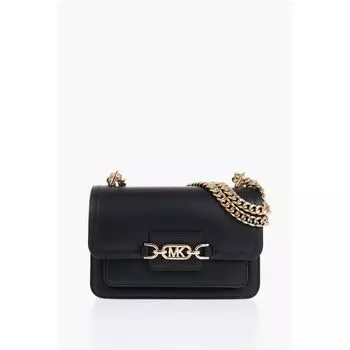 Черная кожаная сумка через плечо Michael Kors, Black
