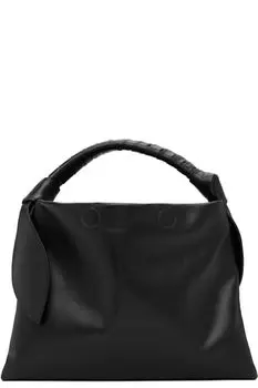 Черная кожаная сумка с лентой Toga Pulla