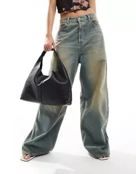 Черная кожаная сумка-тоут & Other Stories