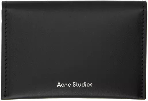 Черная кожаная визитница Acne Studios