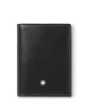 Черная кожаная визитница унисекс Montblanc, чёрный