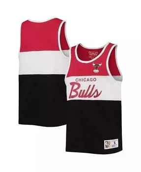 Черная, красная майка Big Boys из твердой древесины Classics со специальным рисунком Chicago Bulls Mitchell & Ness, черный