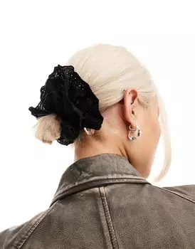 Черная кружевная резинка для волос Reclaimed Vintage