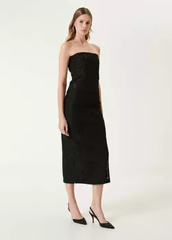 Черная кружевная юбка-миди Beymen