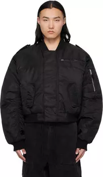 Черная куртка-бомбер А-2 Entire Studios