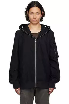 Черная куртка-бомбер Hollywood Flight Rick Owens DRKSHDW