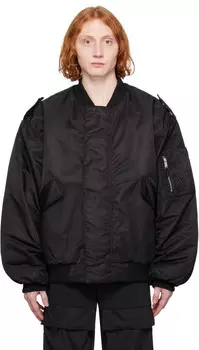 Черная куртка-бомбер V-22 Entire Studios