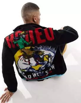 Черная куртка борг с принтом родео Polo Ralph Lauren
