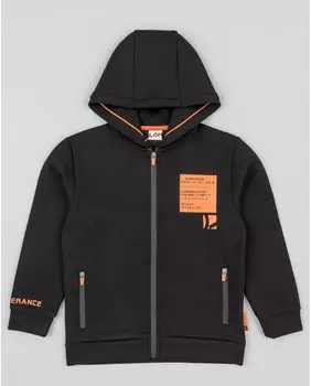 Черная куртка для мальчика с капюшоном Losan, черный