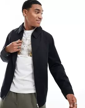 Черная куртка Харрингтон ASOS DESIGN
