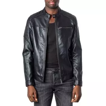 Черная куртка из синтетической кожи Jack & Jones