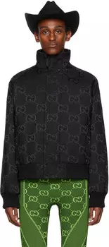 Черная куртка Jumbo с узором GG Gucci