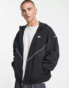 Черная куртка на молнии adidas Originals adicolor Next