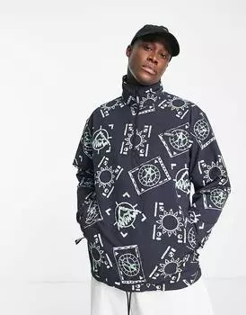Черная куртка на молнии adidas Originals Adventure AOP