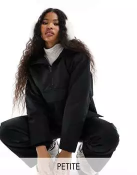 Черная куртка на молнии с накладными полями Petite Ski Threadbare