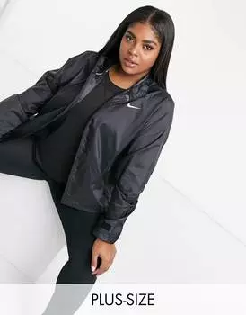 Черная куртка Nike Running Plus Essential