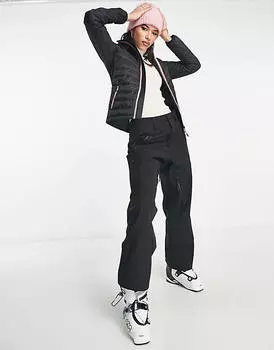 Черная куртка-пуховик Protest Clover с розовой деталью