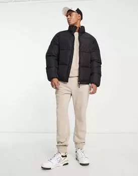 Черная куртка-пуховик Pull&Bear