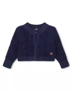 Черная куртка с длинными рукавами для девочки Carrement Beau, черный