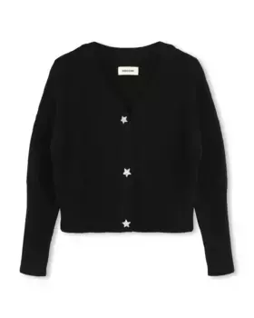 Черная куртка с длинными рукавами для девочки Zadig & Voltaire, черный