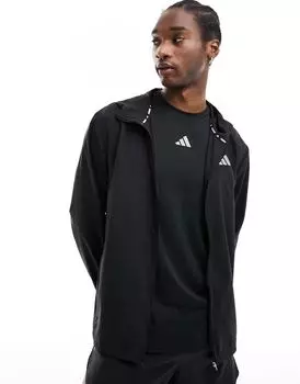 Черная куртка с капюшоном adidas Running Run It adidas performance