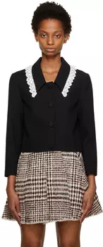 Черная куртка с квадратным вырезом Shushu/Tong