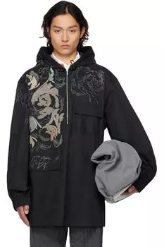 Черная куртка с пайетками Dries Van Noten