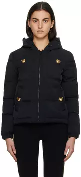 Черная куртка с плюшевым мишкой Moschino