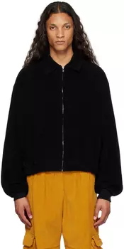 Черная куртка с раздвинутым воротником Les Tien