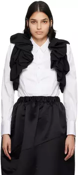 Черная куртка с рюшами Comme des Garçons