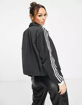 Черная куртка с тремя полосками adidas Originals