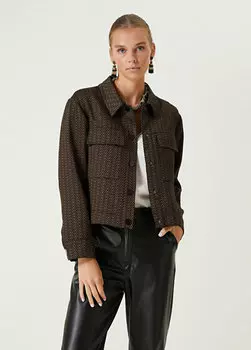 Черная куртка с узором Network