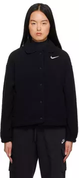 Черная куртка с воротником Nike