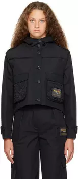 Черная куртка со вставками Moschino