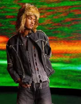 Черная куртка унисекс для мотокросса COLLUSION с открытой строчкой