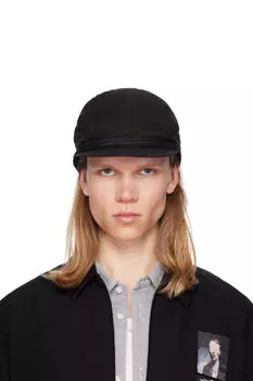 Черная льняная шапка UNDERCOVER