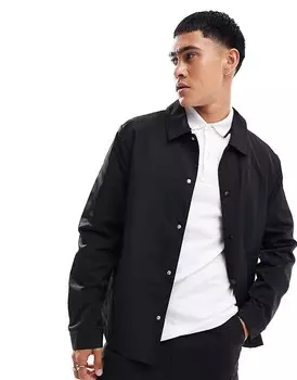 Черная легкая куртка Харрингтон ASOS DESIGN