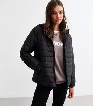 Черная легкая куртка-пуховик New Look, черный