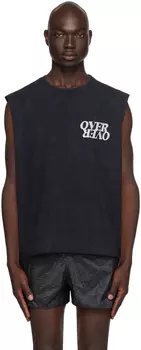 Черная легкая майка OVER OVER