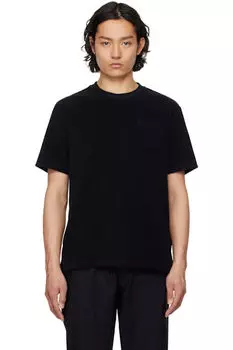 Черная махровая футболка OAS