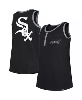 Черная майка Chicago White Sox Henley для больших девочек New Era, черный
