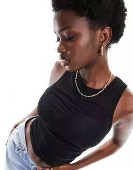 Черная майка Cotton On со сборками Cotton:On