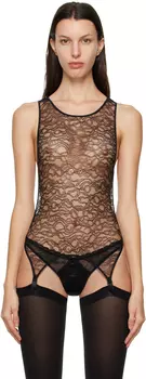 Черная майка Enchante с подвязками Kiki de Montparnasse