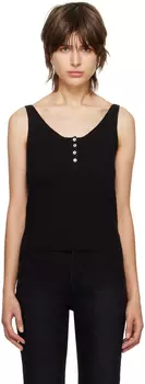 Черная майка на пуговицах Dunst