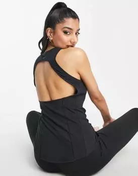 Черная майка Nike Yoga Luxe Dri-FIT