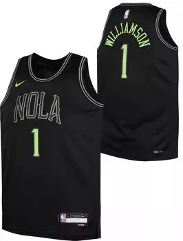 Черная майка Nike Youth 2023-24 City Edition New Orleans Pelicans Зайона Уильямсона #1