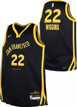 Черная майка Nike Youth 2023-24 City Edition Golden State Warriors Эндрю Виггинса № 22