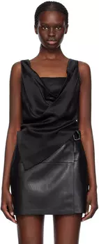 Черная майка Petra Nanushka