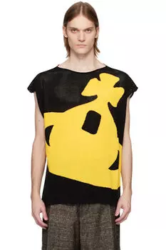 Черная майка с интарсией Pixel Orb Vivienne Westwood