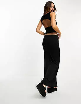 Черная майка с изогнутым вырезом на спине ASOS DESIGN